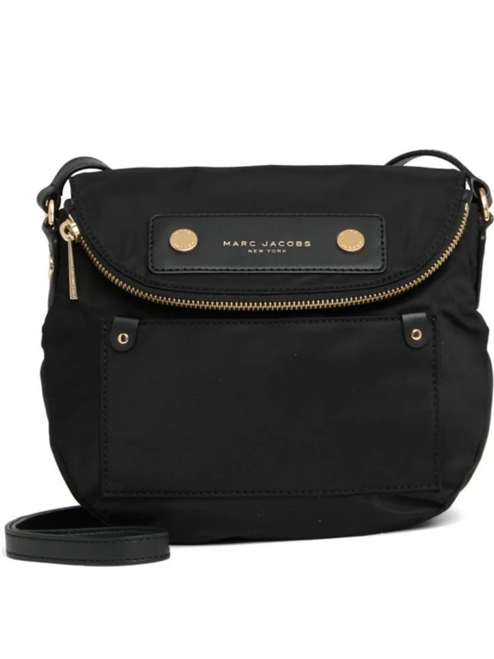 Marc Jacobs Black Nylon Mini Messenger Crossbody Bag